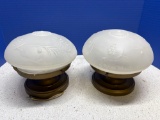 mid-century 1950s frosted glass globe ceiling fixtures