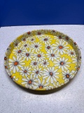mid-century Daisy serving tray, 14 inch diameter