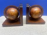 OLDE world globe book ends, made in Italy