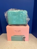 Kate Spade, turquoise, two sliced toaster and box, New