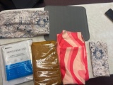 rubber mat, covers, shower curtain/liner, etc.