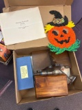 plastic popcorn Halloween art, Norman Rockwell prints etc
