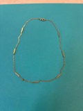 Necklace marked 14  K, 2.0 DWT
