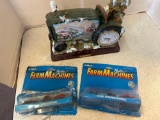 Clock and farm machine machines