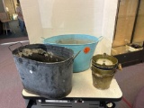 vintage metal buckets