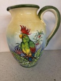 Parrot pitcher with jungle flora
