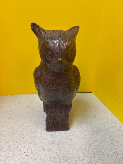 Antique sewer tile owl statue repaired