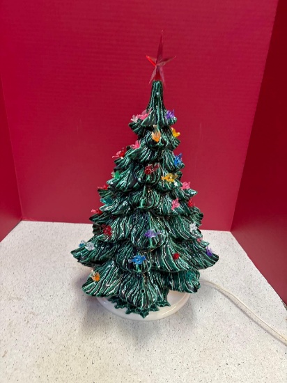 Vintage ceramic musical Christmas tree
