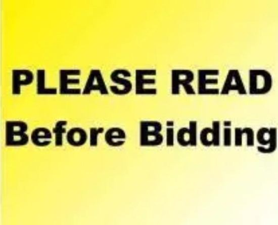 PLEASE READ BEFORE BIDDING