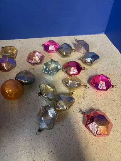 vintage puffy glass ornamentd