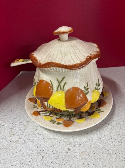 Mid-century mushroom soup tureen