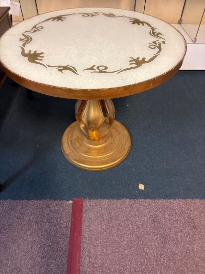 Hollywood Regency guild stand with sparkle top