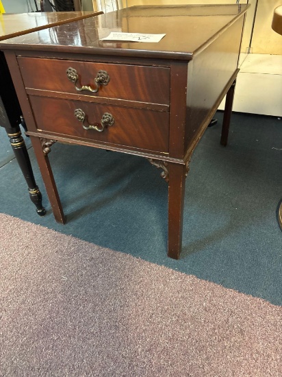 Mahogany two drawer stand, imperial furniture
