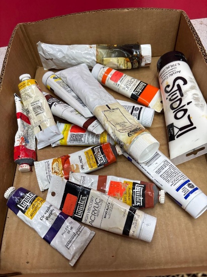 15 tubes of acrylic paint