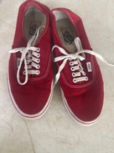mens vans red size 7 1/2