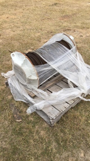 STEEL REEL WITH 3/8" STEEL CABLE;