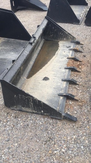 UNUSED MID-STATE 78" LOW PROFILE BUCKET W/ TEETH;
