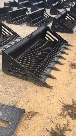 UNUSED MID-STATE 80" ROCK BUCKET W/ TEETH;
