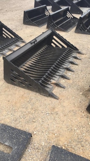 UNUSED MID-STATE 72" ROCK BUCKET W/ TEETH;