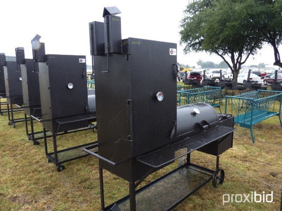 20" BBQ WITH FIRE BOX AND SMOKER;