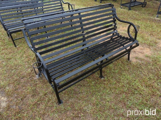 BLACK METAL BENCH;