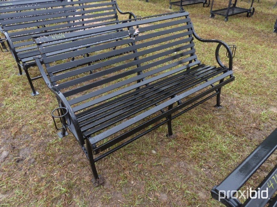 BLACK METAL BENCH;