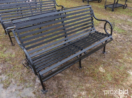 BLACK METAL BENCH;