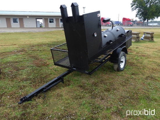 TRAILER MOUNTED BBQ PIT;