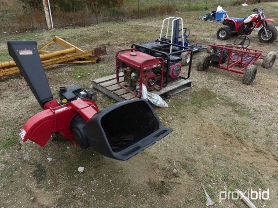 WOOD CHIPPER; (2) GO KARTS; (2) GENERATORS;