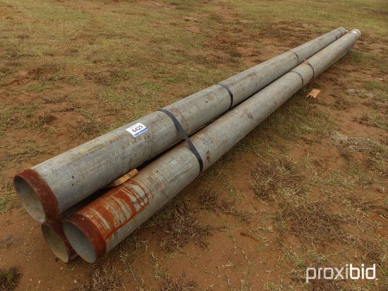 (4) STICKS 8' GALVANIZED PIPE;