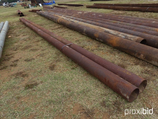 (2) STICKS 8" BLACK STEEL PIPE;
