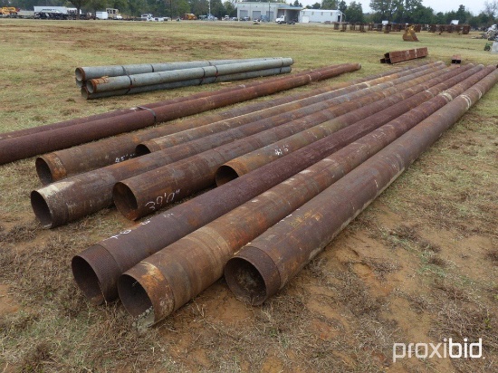 (8) STICKS VARIOUS LENGTHS 10" BLACK STEEL PIPE;