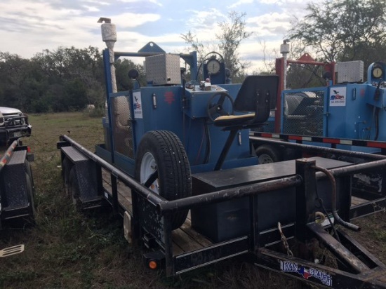2011 TEXAS BRAG 16' T/A WIRELINE TRAILER;