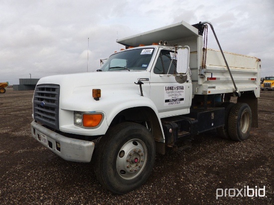 1997 FORD F800 SUPER DUTY DUMP TRUCK;