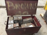 METAL BOX W/ (9) BOX'S ASSORTED WELDING RODS;