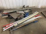 PALLET OF CONCRETE WORKING TOOLS;