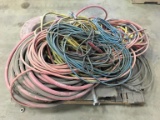 PALLET OF EXTENSION CORD AND AIR HOSE;