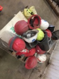 PALLET OF MISC HARDHATS;