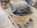 PALLET OF VARIOUS HOSES, ELECTRICAL WIRE & BELTS;