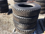 (4) MISC TIRES 11R 22.5;
