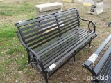 BLACK METAL BENCH;