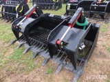 UNUSED MID-STATE 72” ROCK BUCKET GRAPPLE W/ TEETH;