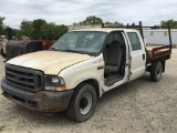 2003 FORD F350 CREW CAB FLATBED TRUCK