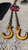 LOT OF CHAIN WITH HOOKS & SHACKLES