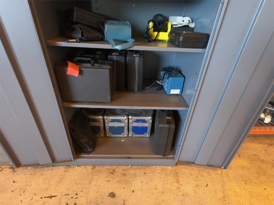 QTY OF ASSORTED TESTING EQP & STORAGE CABINET
