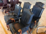QTY OF LEATHER OFFICE CHAIRS