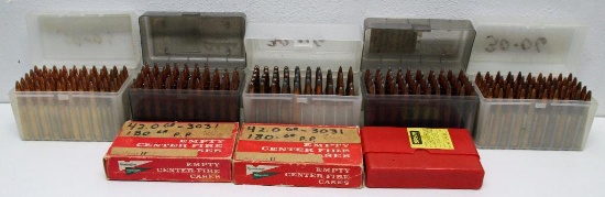 (219) Mixed Rounds Reloaded .30-06 Springfield Cartridges