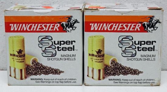 (2) Full Boxes Winchester 20 Ga. 3" 3 Shot Steel Shotgun Shells