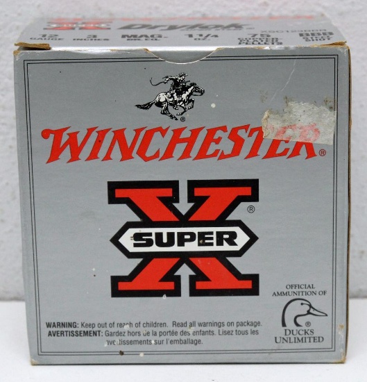 Full Box Winchester Super-X 12 Ga. 3" Triple BB Steel Shot Shotgun Shells