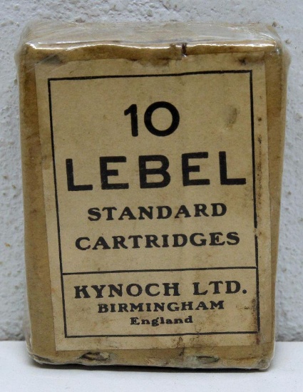 Full Vintage Box of 10 Kynoch Lebel Standard Cartridges